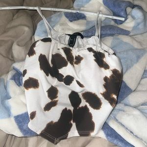 Cow print crop top